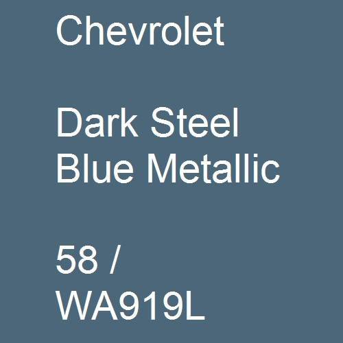 Chevrolet, Dark Steel Blue Metallic, 58 / WA919L.